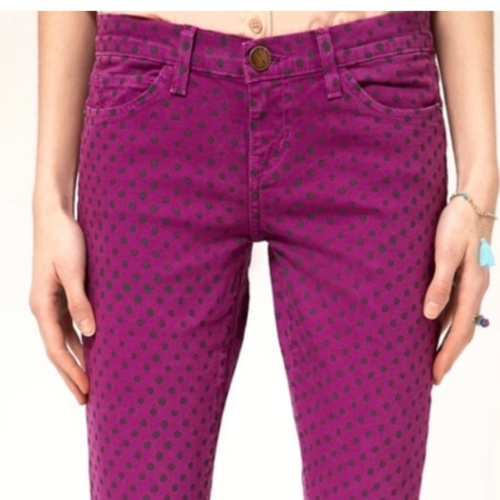 Current Elliott Purple polka dot jeans size 26